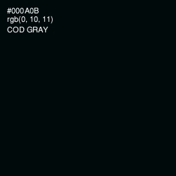 #000A0B - Cod Gray Color Image